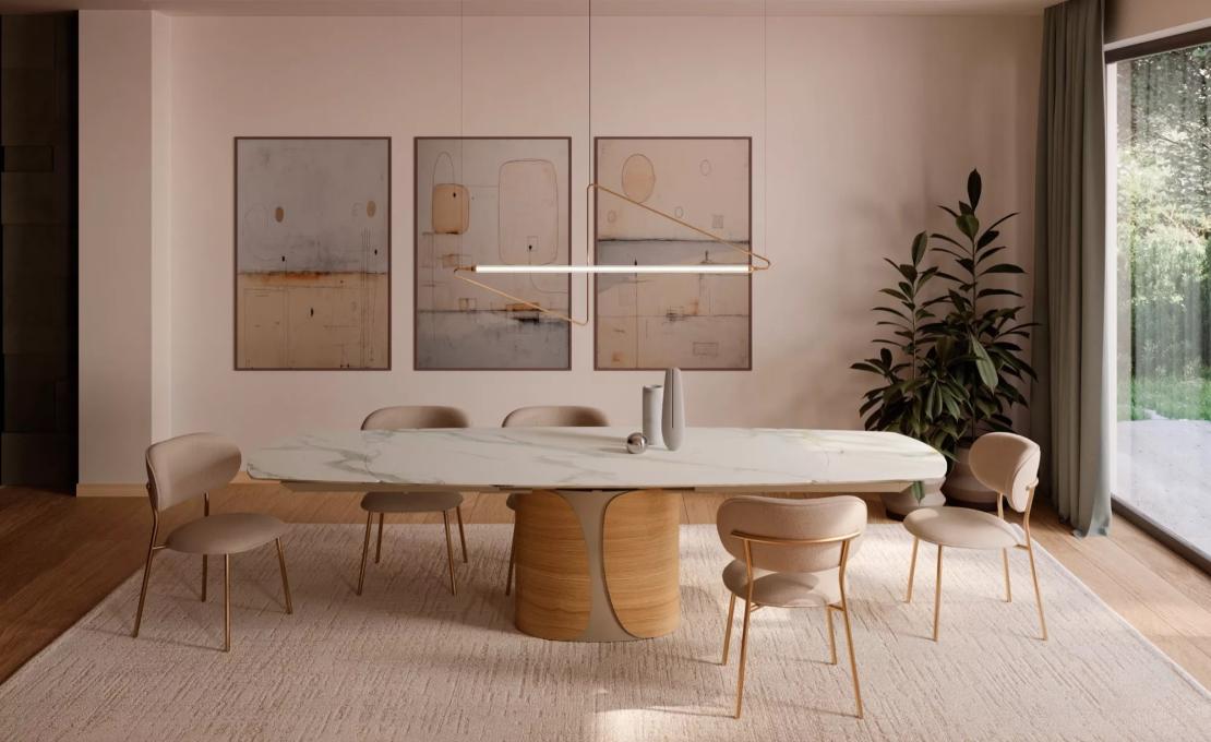 Обеденный стол модель Talos фабрики Bontempi Casa