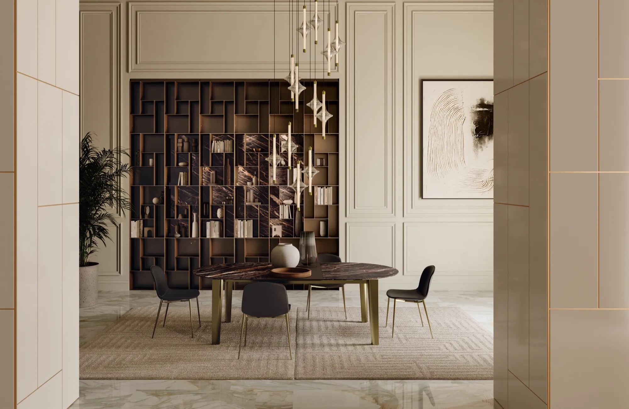 Обеденный стол модель Etro фабрики Bontempi Casa