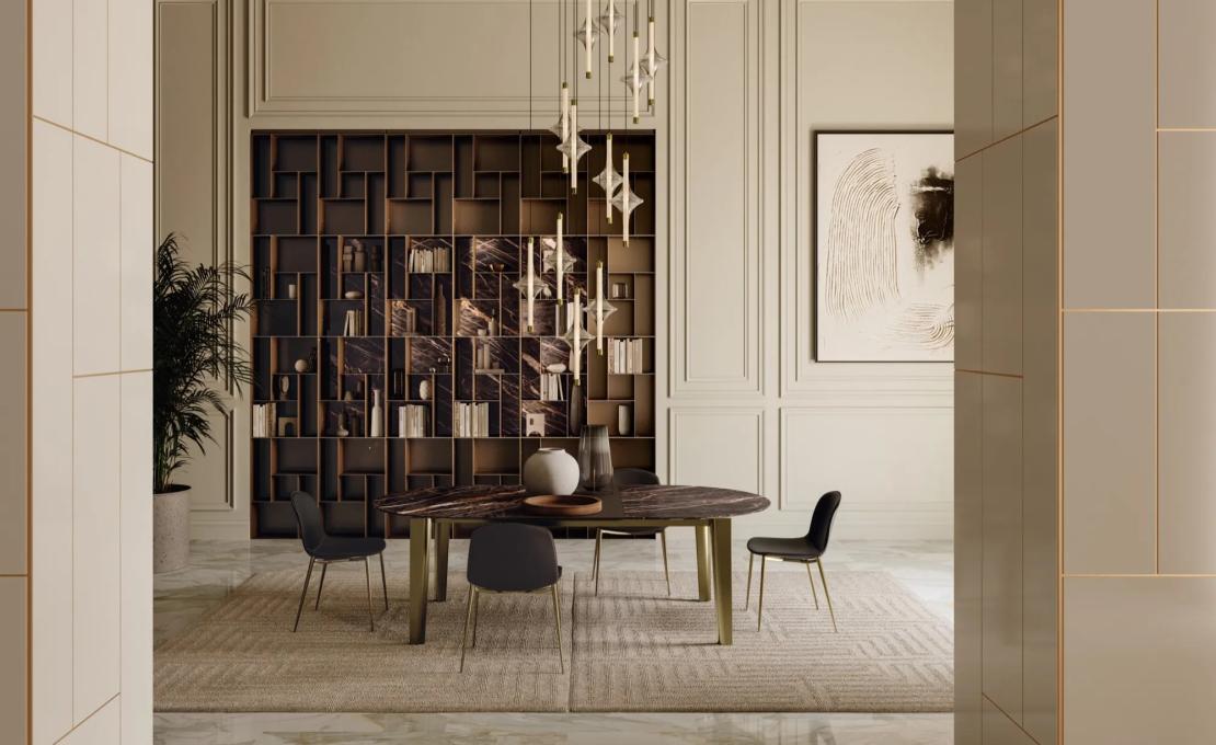 Обеденный стол модель Etro фабрики Bontempi Casa