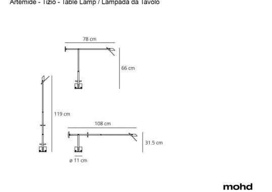 Настольная лампа Tizio White от фабрики Artemide