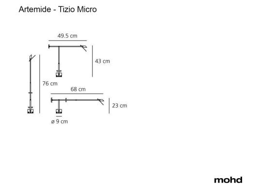 Настольная лампа Tizio Micro от фабрики Artemide