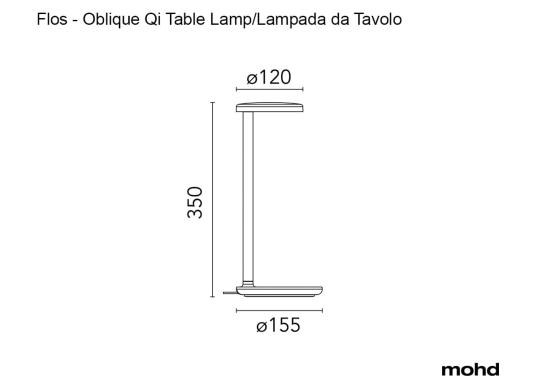 Настольная лампа Oblique Qi от фабрики Flos