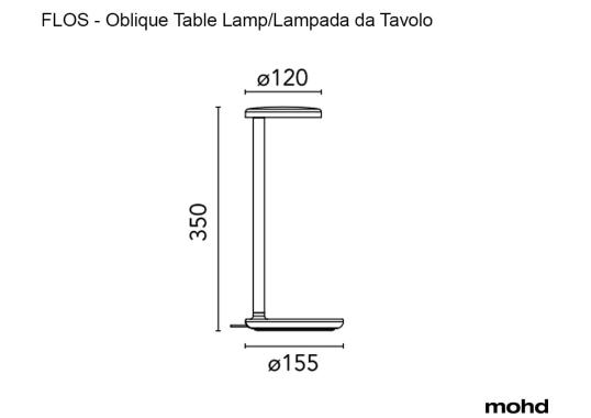 Настольная лампа Oblique от фабрики Flos