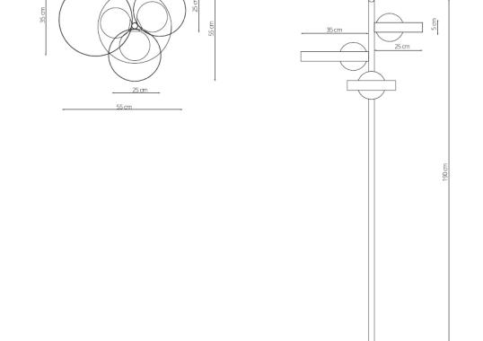 Торшер от фабрики Riflessi модель BUBBLE PT FLOOR LAMP-L003