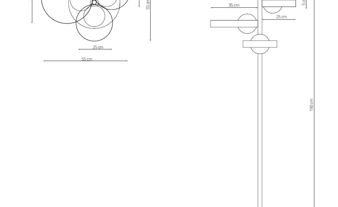 Торшер от фабрики Riflessi модель BUBBLE PT FLOOR LAMP-L003