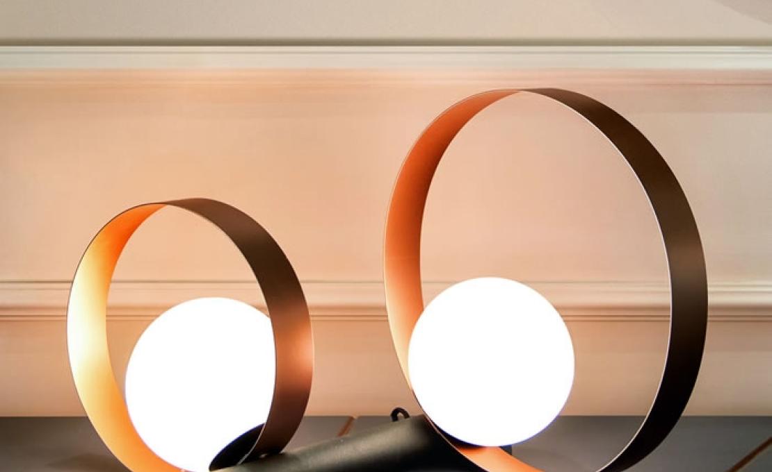 Настольная лампа от фабрики Riflessi модель BUBBLE DUO DT TABLE LAMP- L006