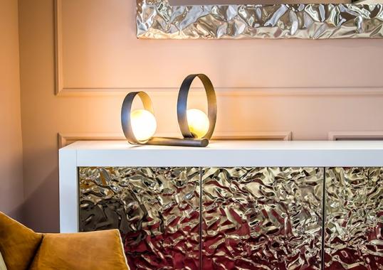 Настольная лампа от фабрики Riflessi модель BUBBLE DUO DT TABLE LAMP- L006