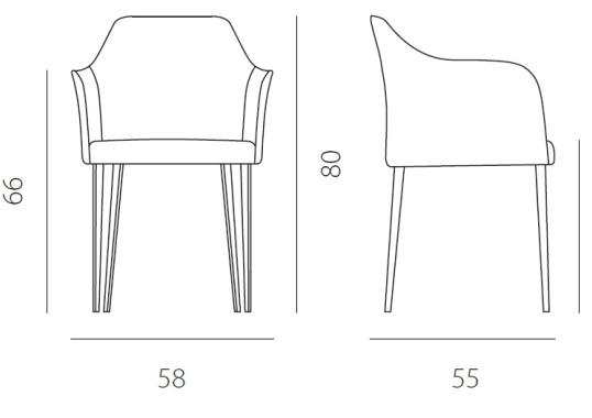 Стул от фабрики Riflessi модель GCAR