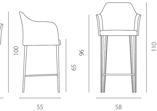 Барный стул Riflessi GBCA image 2