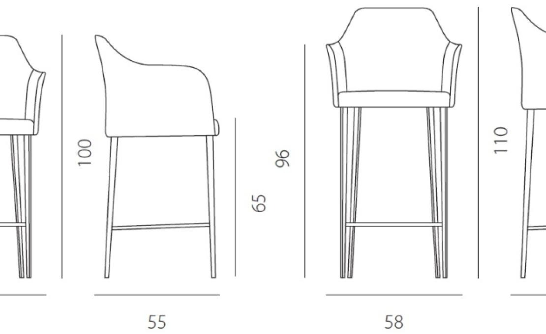 Барный стул от фабрики Riflessi модель GBCA