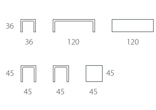 Журнальный столик от фабрики Riflessi модель CORNER 