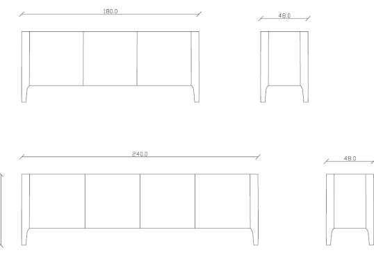 Сервант от фабрики Riflessi модель CROSS SIDEBOARD