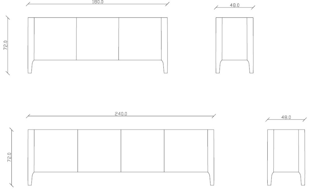Сервант от фабрики Riflessi модель CROSS SIDEBOARD