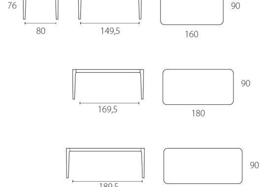 Стол от фабрики Riflessi модель CROSS TABLE
