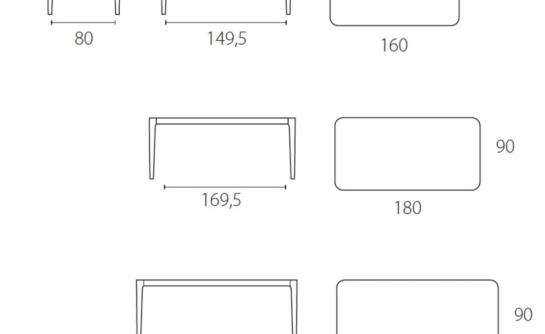 Стол от фабрики Riflessi модель CROSS TABLE
