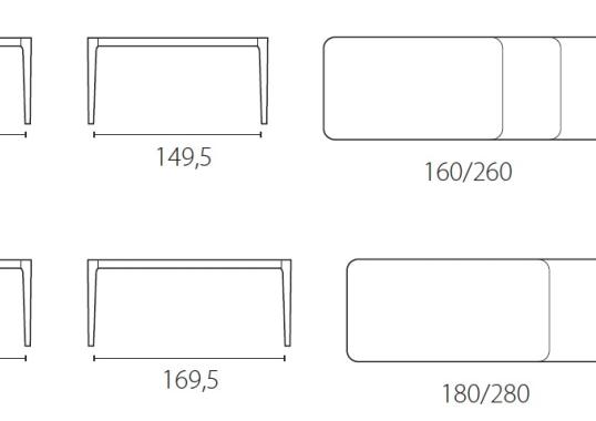 Стол от фабрики Riflessi модель CROSS EXTENDABLE TABLE
