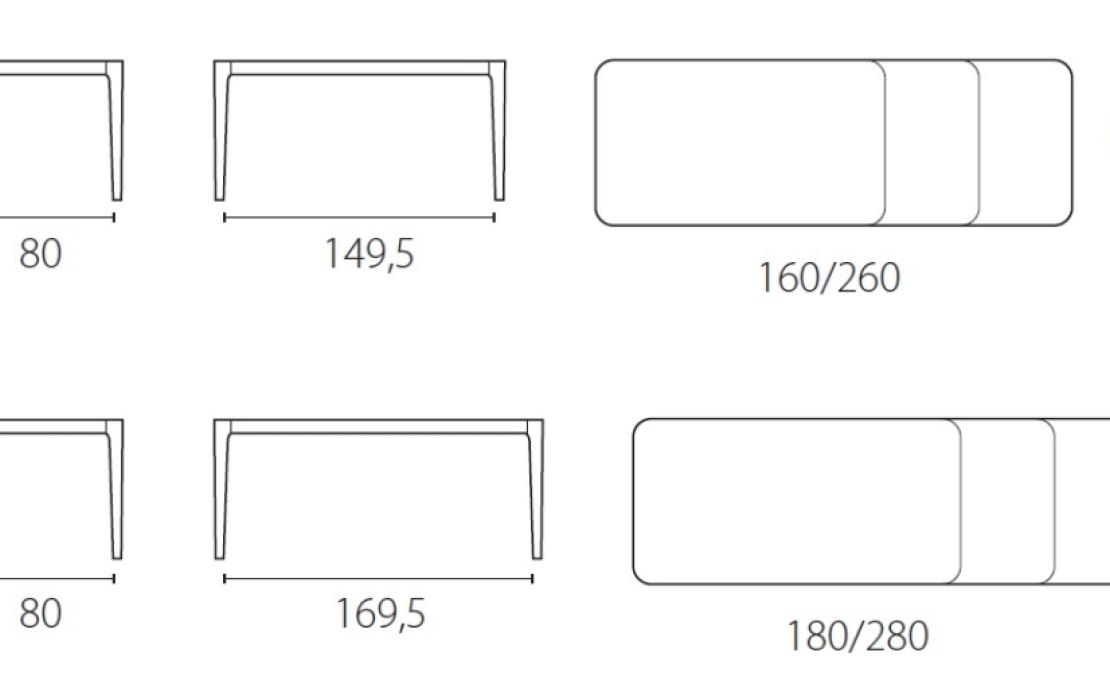 Стол от фабрики Riflessi модель CROSS EXTENDABLE TABLE
