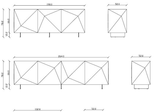 Сервант от фабрики Riflessi модель CUBRIC SIDEBOARD