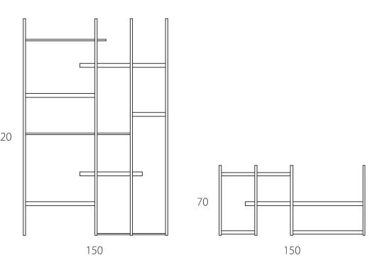 Стеллаж для книг от фабрики Riflessi модель FREEWALL BOOKSHELF