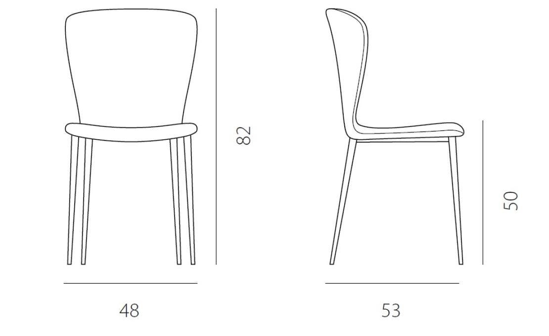 Стул от фабрики Riflessi модель GIÒ 