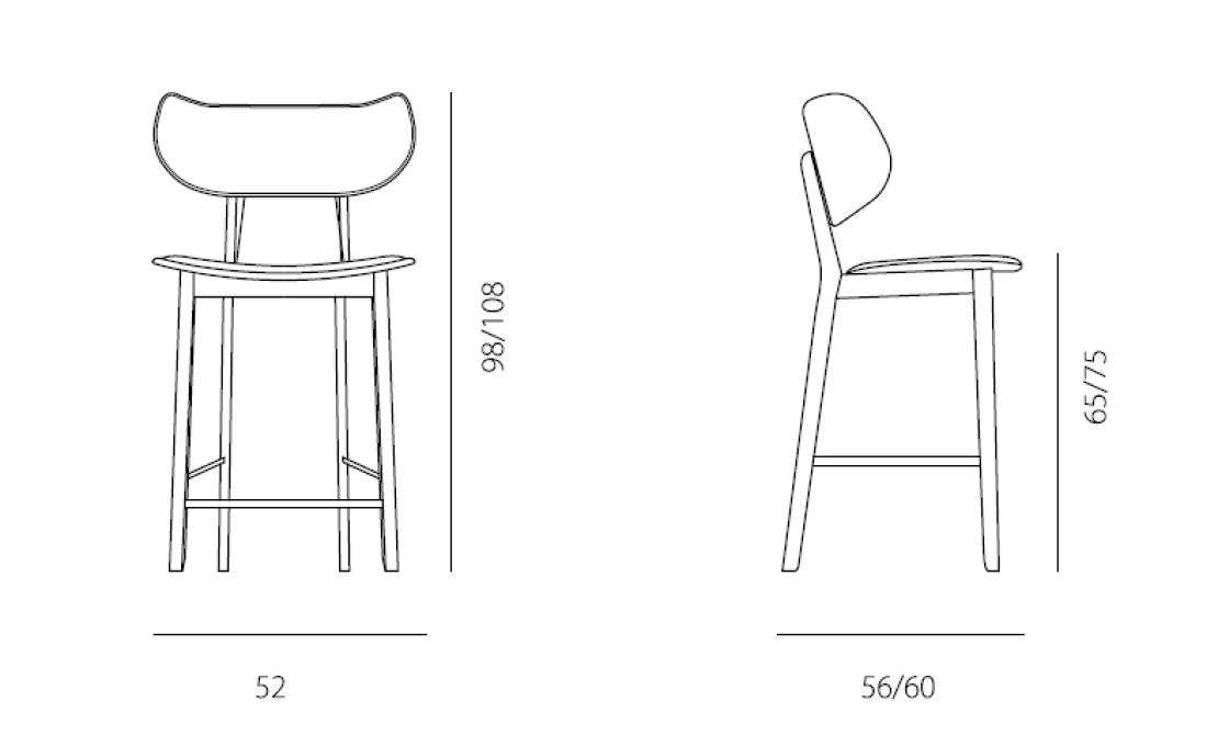 Барный стул от фабрики Riflessi модель GBGI
