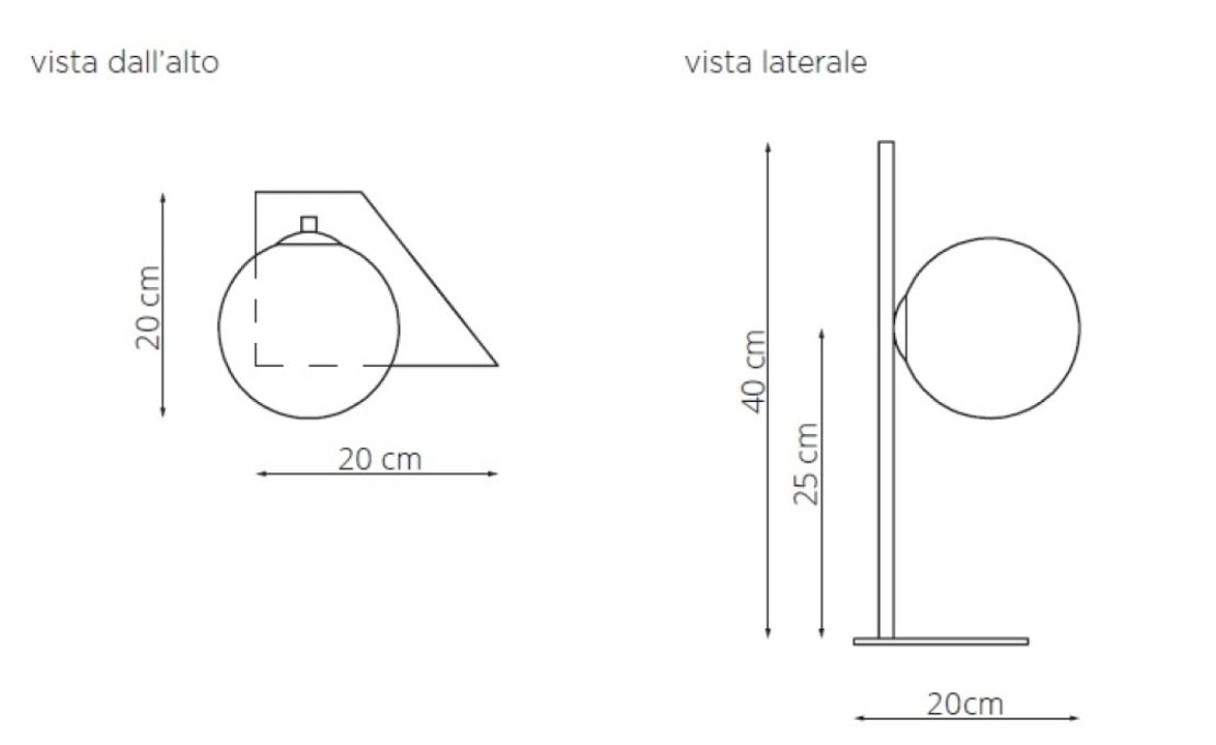 Настольная лампа от фабрики Riflessi модель MERIDIAN T SMALL TABLE LAMP-L022
