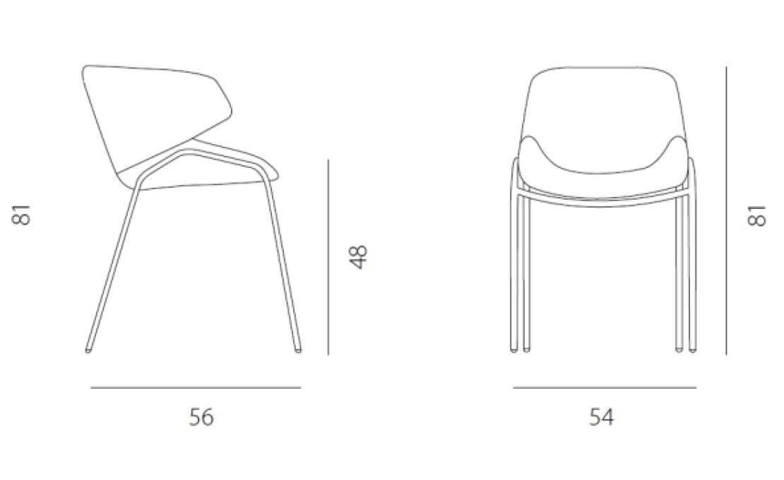 Стул от фабрики Riflessi модель NOVA 