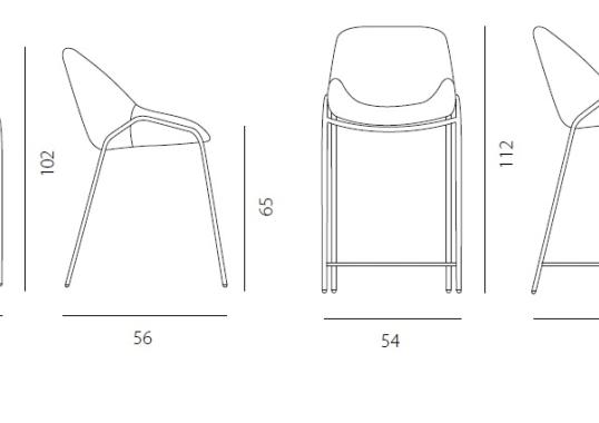 Барный стул от фабрики Riflessi модель GBNS