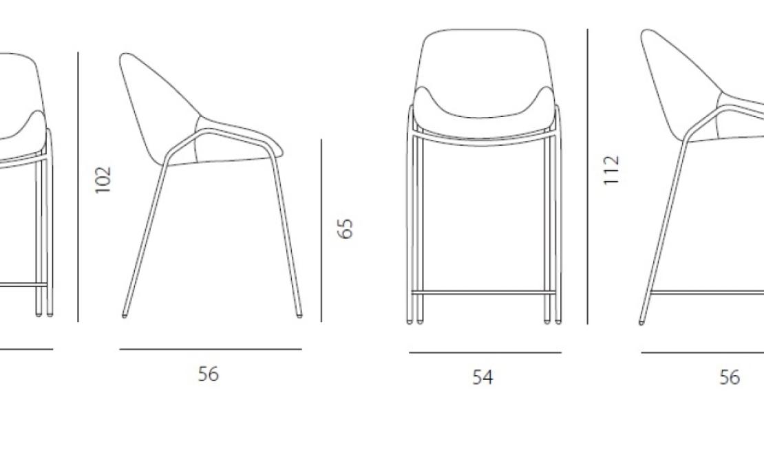 Барный стул от фабрики Riflessi модель GBNS