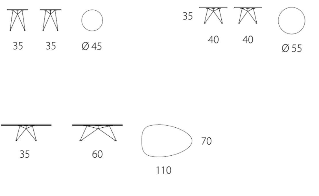 Журнальный столик от фабрики Riflessi модель PEGASO  