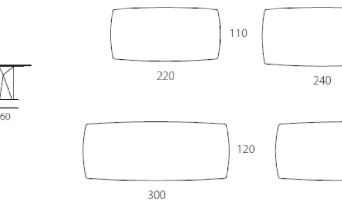 Стол от фабрики Riflessi модель SABINO TABLE DOUBLE BASE