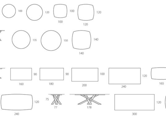 Стол от фабрики Riflessi модель SHANGAI CERAMICA TABLE 