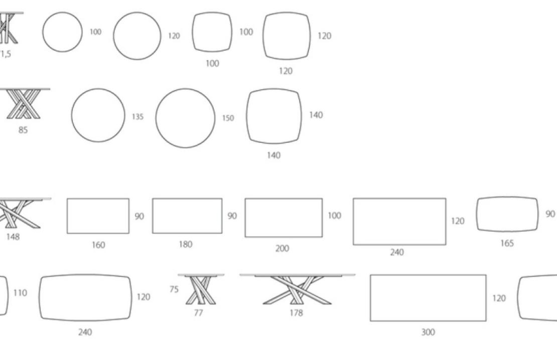 Стол от фабрики Riflessi модель SHANGAI CERAMICA TABLE 