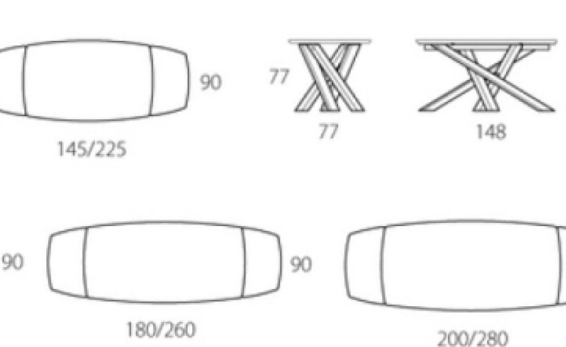 Стол от фабрики Riflessi модель SHANGAI CERAMIC EXTENDABLE TABLE