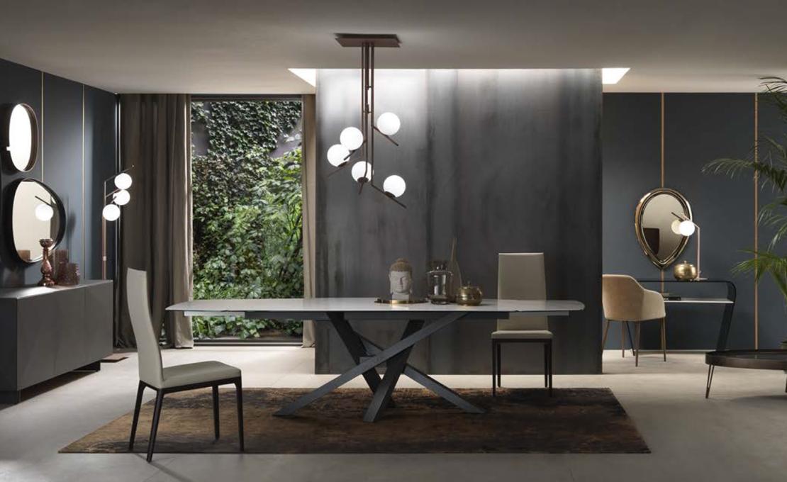 Стол от фабрики Riflessi модель SHANGAI CERAMIC EXTENDABLE TABLE