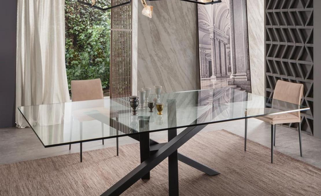 Стол от фабрики Riflessi модель SHANGAI CRYSTAL TABLE 