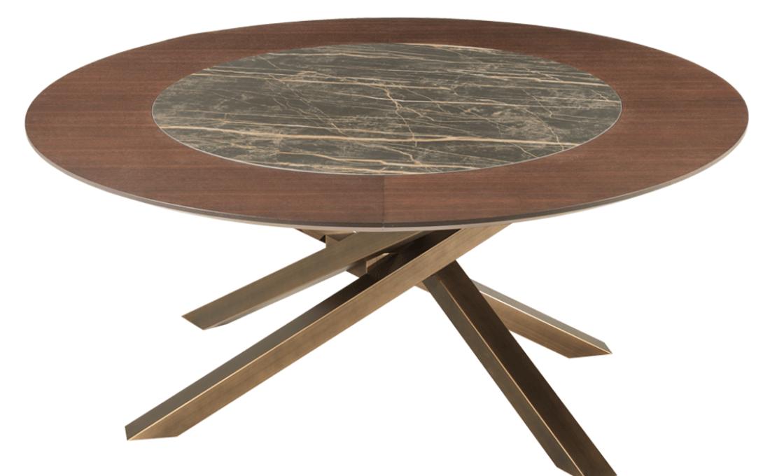 Стол от фабрики Riflessi модель SHANGAI WOOD-CERAMIC TABLE 