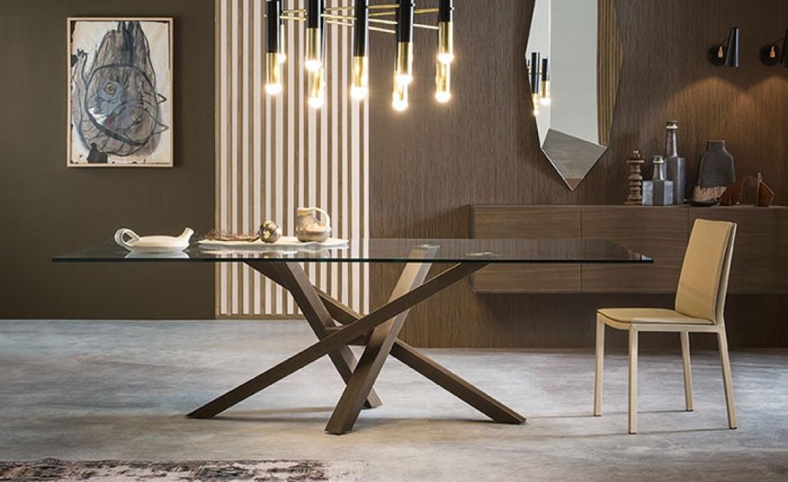 Стол от фабрики Riflessi модель SHANGAI CRYSTAL TABLE 