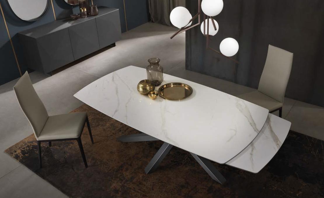 Стол от фабрики Riflessi модель SHANGAI CERAMIC EXTENDABLE TABLE