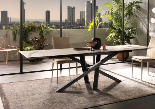 Стол от фабрики Riflessi модель SHANGAI CERAMIC EXTENDABLE TABLE