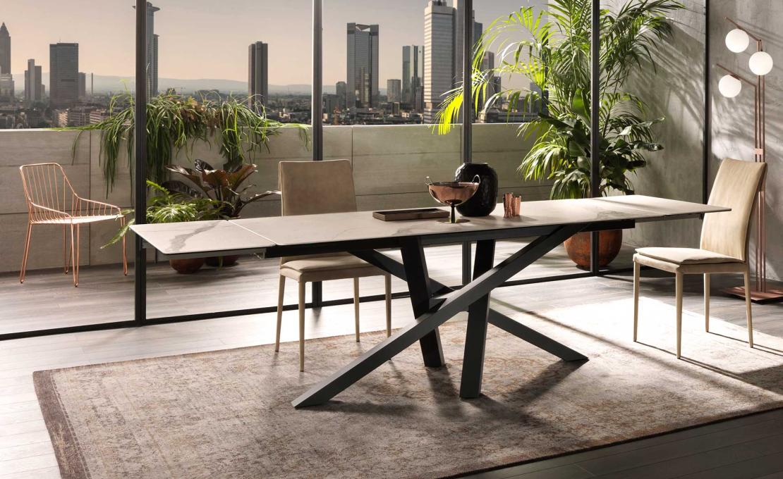 Стол от фабрики Riflessi модель SHANGAI CERAMIC EXTENDABLE TABLE