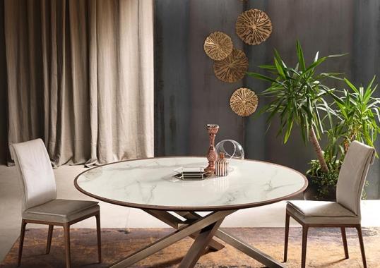 Стол от фабрики Riflessi модель SHANGAI WOOD-CERAMIC TABLE 