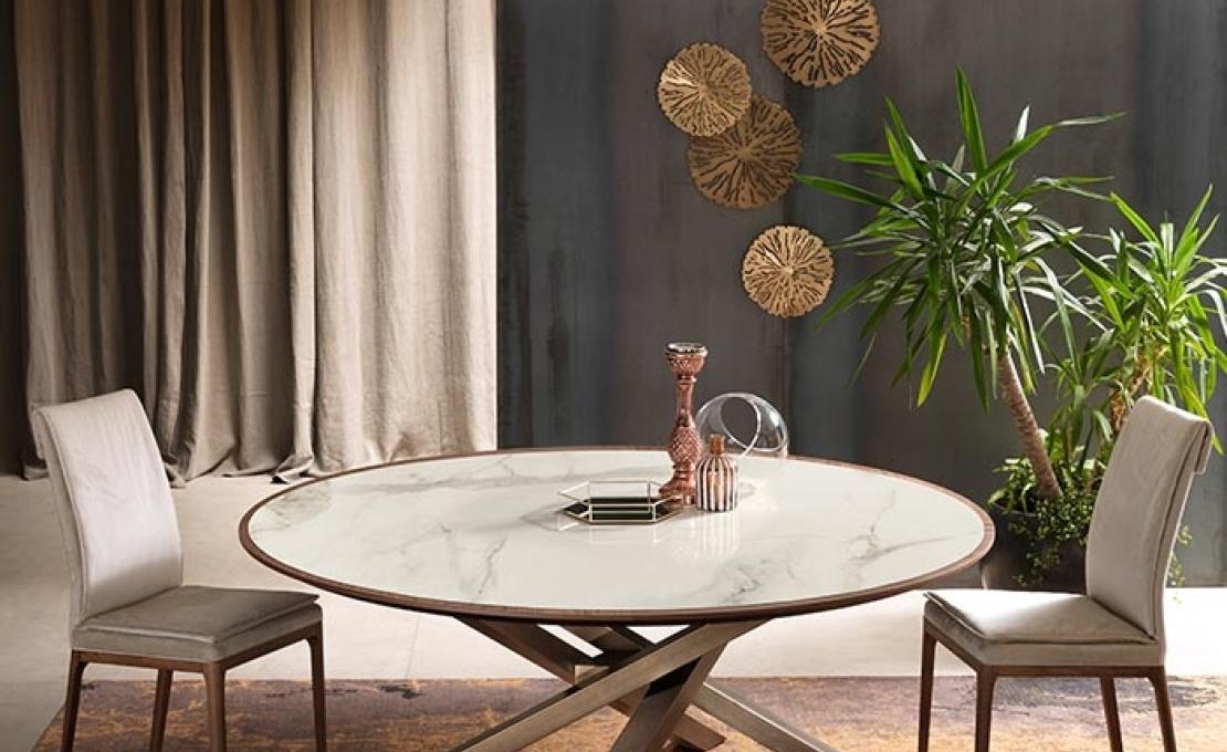 Стол от фабрики Riflessi модель SHANGAI WOOD-CERAMIC TABLE 