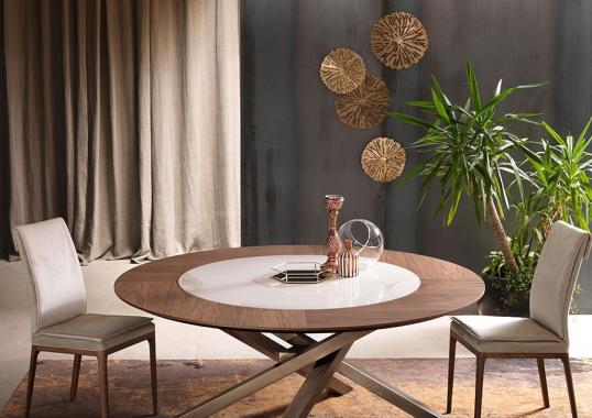 Стол от фабрики Riflessi модель SHANGAI WOOD-CERAMIC TABLE 