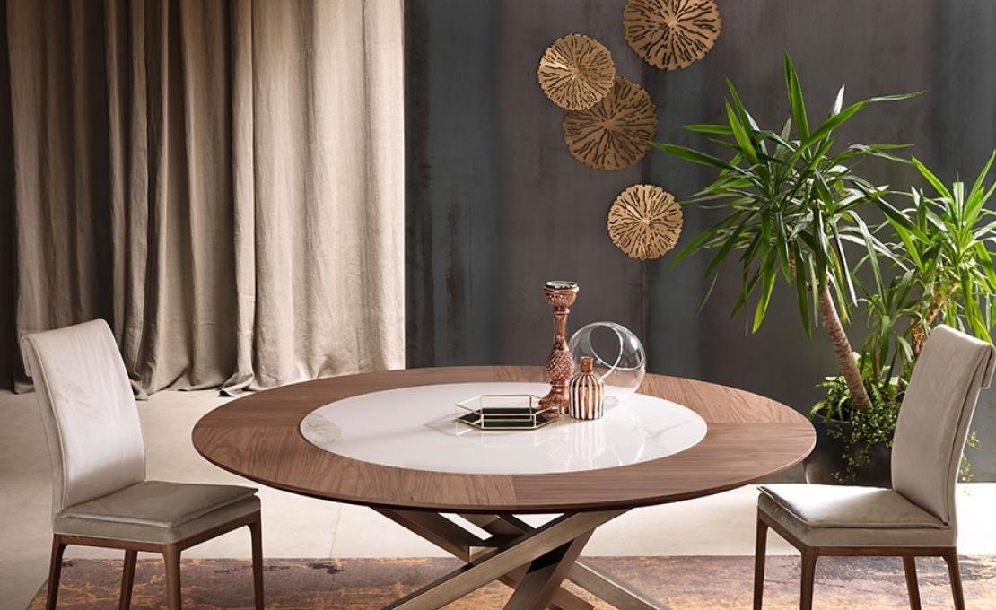 Стол от фабрики Riflessi модель SHANGAI WOOD-CERAMIC TABLE 