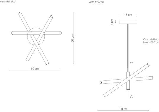 Подвесной светильник от фабрики Riflessi модель SHANGAI S6 SUSPENSION-L032