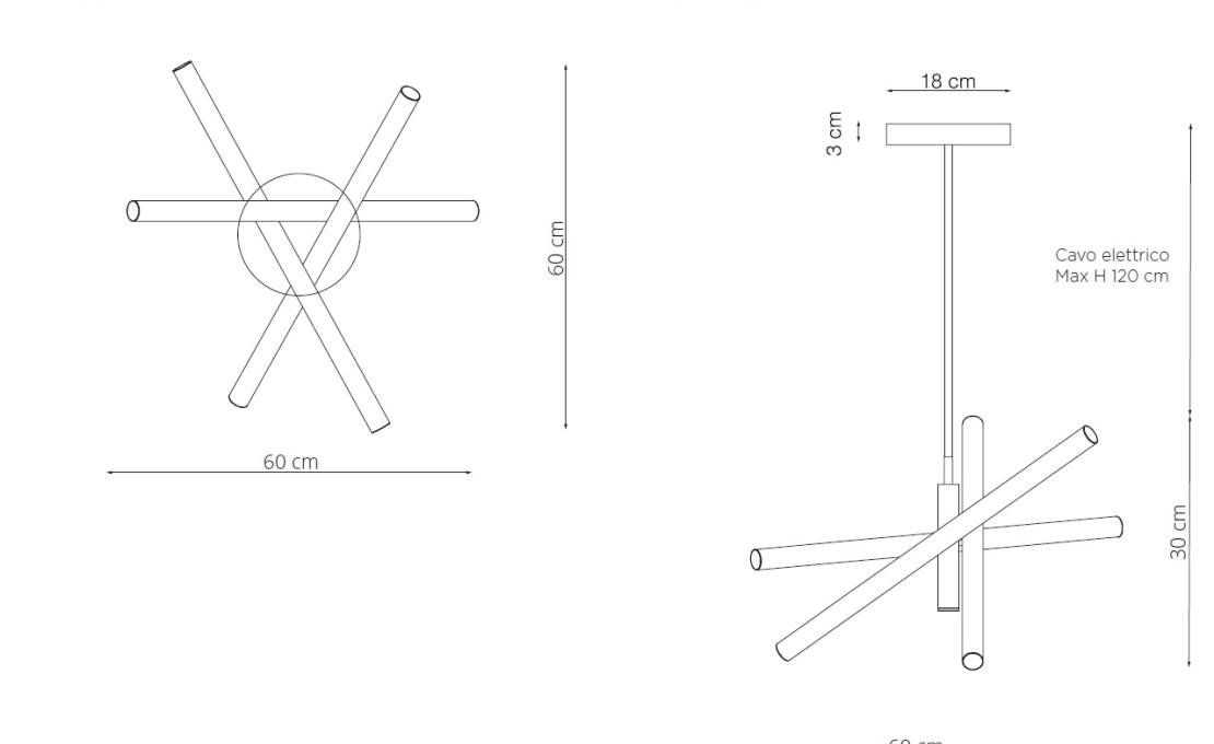 Подвесной светильник от фабрики Riflessi модель SHANGAI S6 SUSPENSION-L032