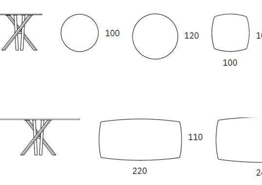 Стол от фабрики Riflessi модель SHANGAI SNACK TABLE