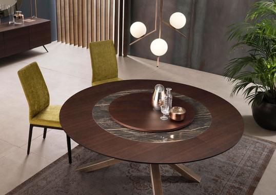 Стол от фабрики Riflessi модель SHANGAI WOOD-CERAMIC TABLE 