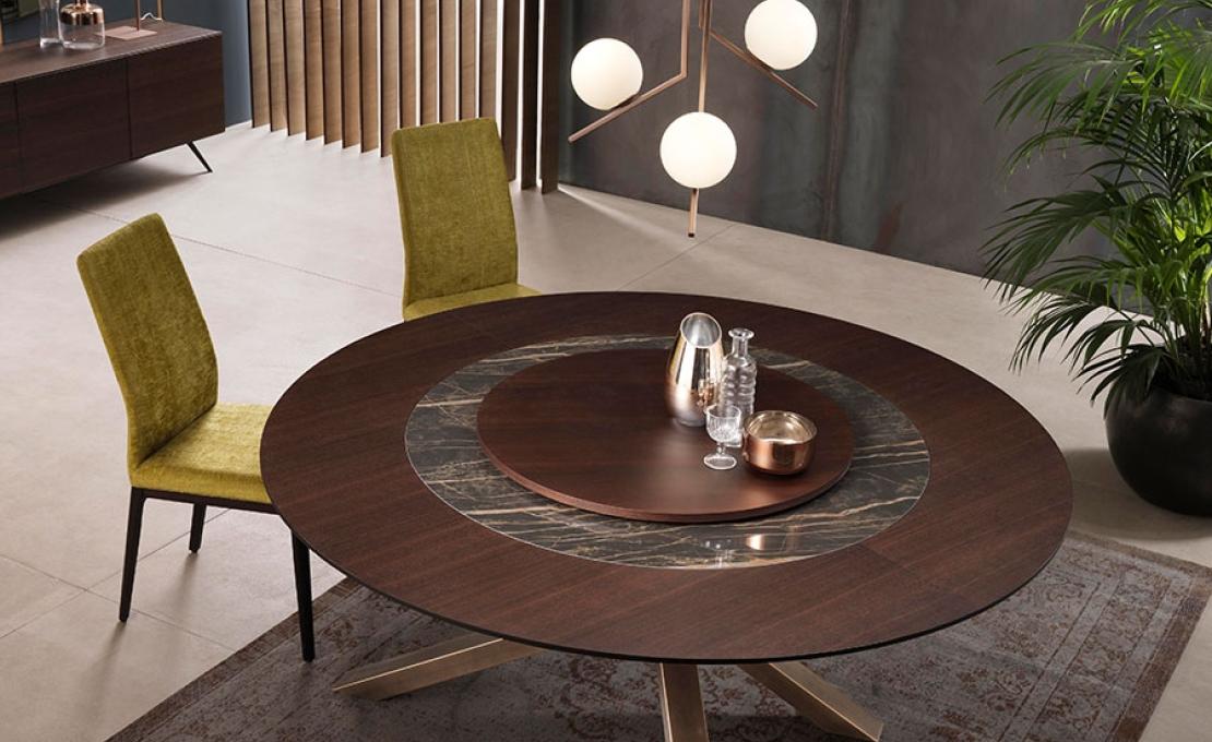 Стол от фабрики Riflessi модель SHANGAI WOOD-CERAMIC TABLE 